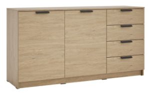 Obrazek Komoda dwudrzwiowa z szufladami Ava 04 2D4S dąb kamienny