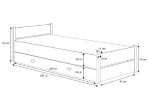 Obrazek Łóżko MARCEL 200x90 białe
