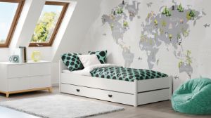 Obrazek Łóżko MARCEL 200x90 białe z szufladą