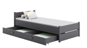 Obrazek Łóżko MARCEL 200x90 szare z szufladą