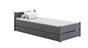 Obrazek Łóżko MARCEL 200x90 szare z szufladą