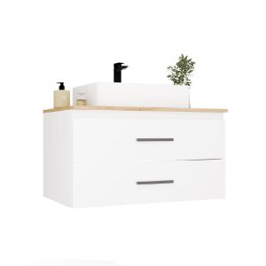 Obrazek Szafka pod umywalkę Sandra 802S biały/dąb artisan