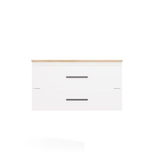 Obrazek Szafka pod umywalkę Sandra 802S biały/dąb artisan