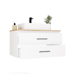 Obrazek Szafka pod umywalkę Sandra 802S biały/dąb artisan