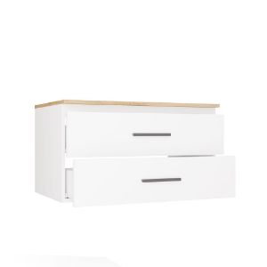 Obrazek Szafka pod umywalkę Sandra 802S biały/dąb artisan