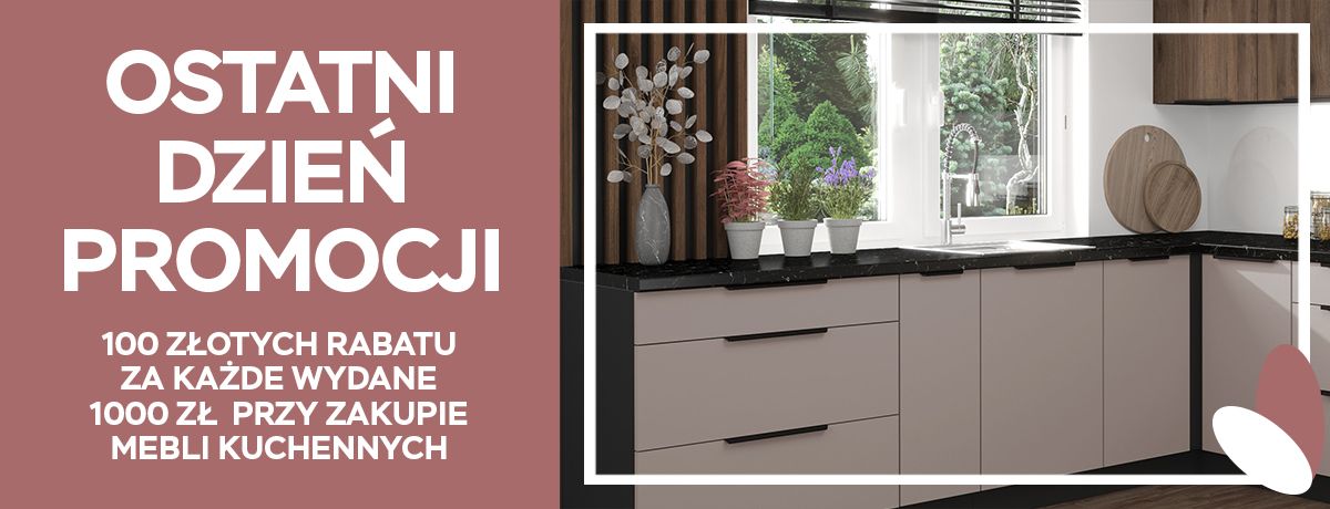 100 zł rabatu na meble do kuchni