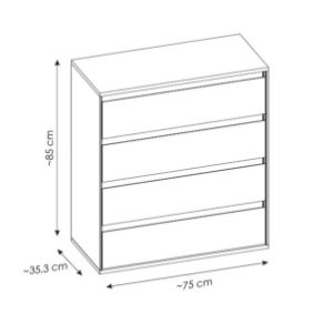 Obrazek Komoda 4S Calzado ZAPK01