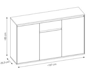 Obrazek Komoda 3D1S Calzado ZAPK05