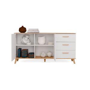Obrazek Komoda Olimpo 150 2D3S biały/dąb artisan