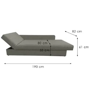 Obrazek Tapczan Karol z oparciem L Barrel 92