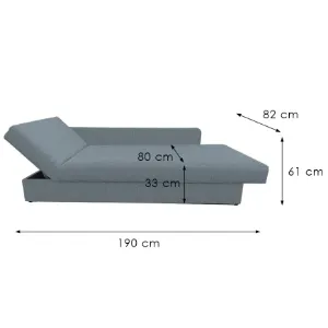 Obrazek Tapczan Karol z oparciem L Barrel 74