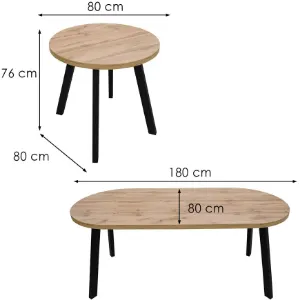 Obrazek Stół St-82 80+2x50 Wotan/Czarny