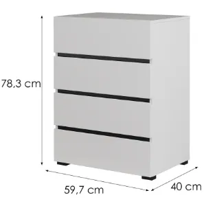 Obrazek Komoda Cross 27 Biały/Czarny