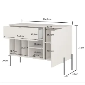 Obrazek Komoda 1d1s Ore 45 Kaszmir/Ryfel