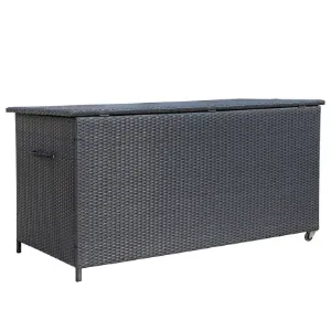 Obrazek Skrzynia ogrodowa Tejn technorattan 55x64x136 black