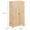Obrazek Szafa 30500100 Genf 2d Sosna Natural Bezbarwny Lakier