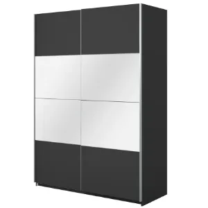 Obrazek Szafa 150cm Beta 55  Czarny/Lustra