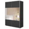 Obrazek Szafa 150cm Beta 55  Czarny/Lustra