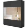 Obrazek Szafa 200cm Beta 57  Czarny/Lustra