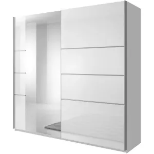 Obrazek Szafa 2d + Lustro Beta 56  Biały/Połysk
