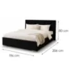 Obrazek Łóżko Mila 180x200 Lincoln 100ln czarny