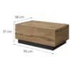 Obrazek Stolik Kawowy Eko 96  Dąb Wotan/Czarny Onyx