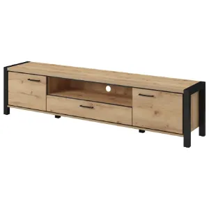 Obrazek Szafka RTV Aktiv 40 210cm Dąb Taurus/Czarny