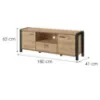 Obrazek Szafka RTV Aktiv 41 180cm Dąb Taurus/Czarny