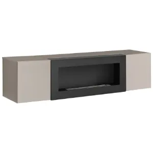 Obrazek Komoda + Biokominek Fly Sg Fy Sbk Szara Glina