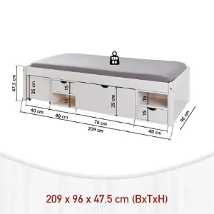 Obrazek Łóżko 20900160 Till 90x200 Biały