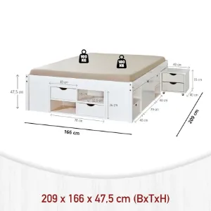 Obrazek Łóżko 20900175 Till 160x200 Biały
