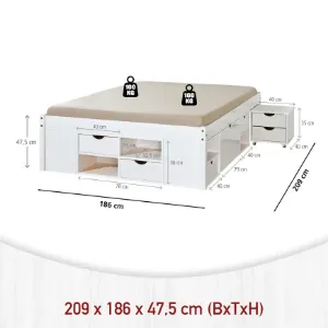 Obrazek Łóżko 20900180 Till 180x200 Biały
