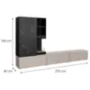Obrazek Meblościanka Gina Sgms Gn Clay Grey/Marble Black