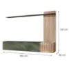 Obrazek Meblościanka Solo Hjzi Sl Hickory Jackson/Green