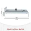 Obrazek Łóżko 29040010 Vilmar 90x200 biały