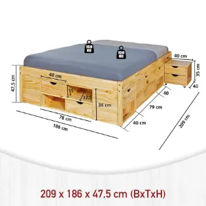 Obrazek Łóżko 30400650 Claas 180x200 Natural