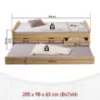 Obrazek Łóżko 30500245 Marinella 90x200 + Szuflada Natural