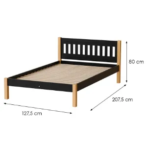 Obrazek Łóżko Gaja 120 Czarny/Dąb Naturalny
