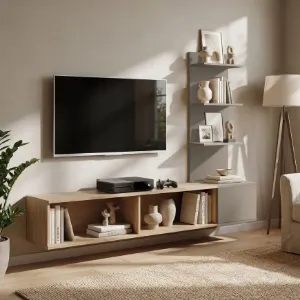 Obrazek Meblościanka Joy Dcsg Jy Cremona Oak/Clay Grey