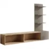 Obrazek Meblościanka Joy Dcsg Jy Cremona Oak/Clay Grey
