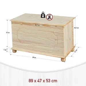 Obrazek Skrzynia Na Zabawki 16901000 Emel Sosna Naturalna Lakier