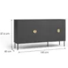 Obrazek Komoda Mond 2D 2SZ 03-B czarna