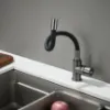 Obrazek Bateria zlewozmywakowa elastyczna Salsa czarna/grafit