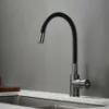 Obrazek Bateria zlewozmywakowa elastyczna Salsa czarna/grafit