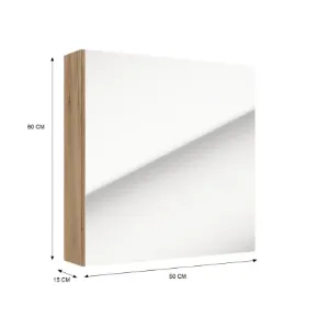 Obrazek 31DF SZAFKA LUSTRZANA SALSA E50 DĄB CRAFT 1D0S DSM