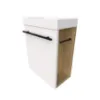 Obrazek Szafka z umywalką Wc Mari 40 cm biła/dąb