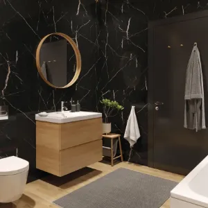 Obrazek Panel ścienny SPC Calacatta Black 120x265cm 4mm