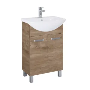 Obrazek Szafka z umywalką Uno 55 cm 2D dąb canela