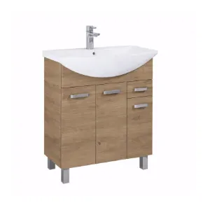 Obrazek Szafka z umywalką Uno 75 cm 3D1S dąb canela