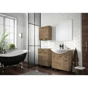 Obrazek Szafka z umywalką Uno 75 cm 3D1S dąb canela
